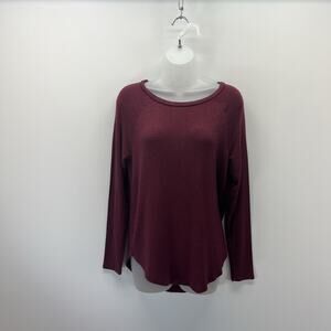 American Eagle Shirt Womens XS Red Soft and Sexy Plush Long Sleeve Pullover